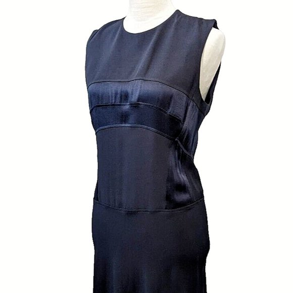 Joseph Dresses & Skirts - JOSEPH Navy Satin Crepe Midi Dress